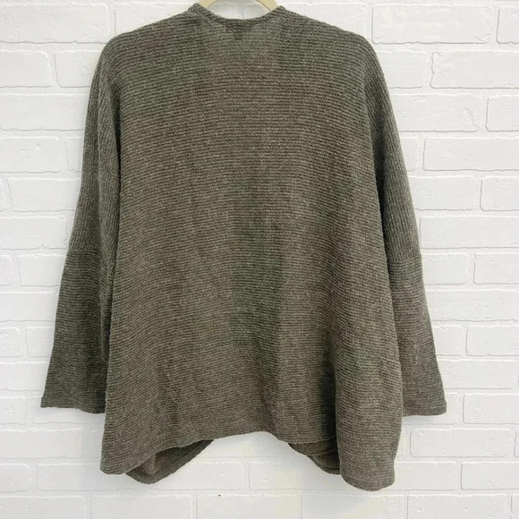 Coco + Carmen Open Front Long Sleeve Patch Pocket Cardigan Sweater Brown OS - Picture 6 of 10